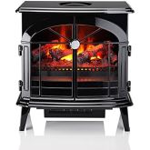 DIMPLEX BRG20 Burgate with gloss black enamel-style stove with Opti-myst flame and smoke effect, remote.