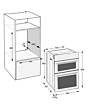 Hotpoint DIH10DW 89cm Electric Built-In Double Oven White