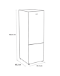 Sensis RFCMF0154ES 54cm No Frost Fridge Freezer Silver