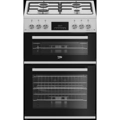 BEKO EDG6231W 60cm Gas Double Oven Cooker