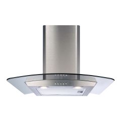 CDA ECP62SS Curved glass extractor, Ducted/re-circulating, LED lights