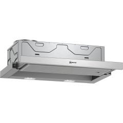 NEFF D46BR22N1B Telescopic Cooker Hood, 60 Cm, Silver Metallic