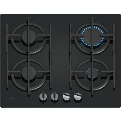 NEFF T26PIP4S0 60cm Gas Hob in Black Glass