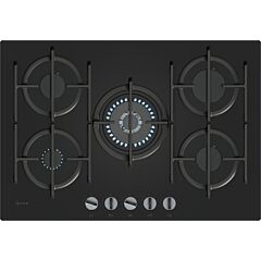 NEFF T27PIQ4S0 75cm Gas Hob 5 Burner Black Glass