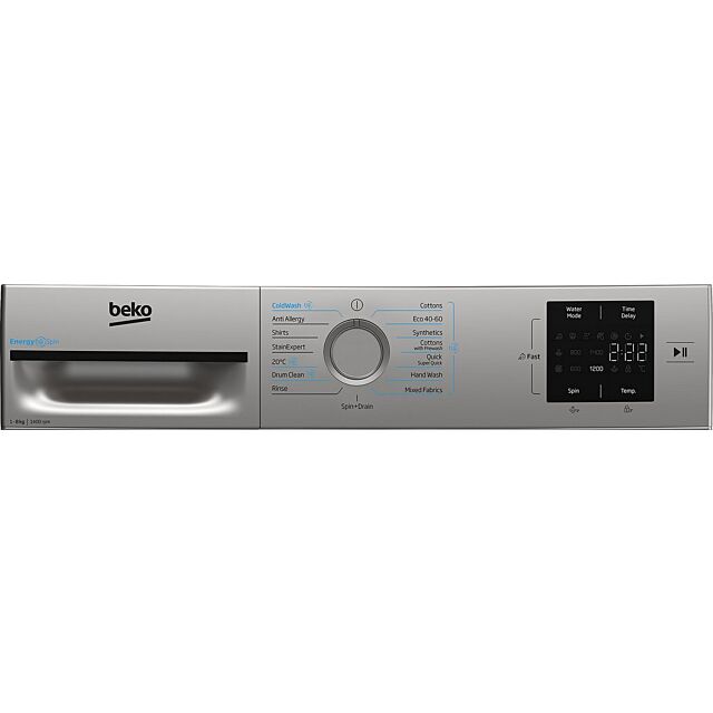 BEKO BMN3WT3841S 8kg Silver Washing Machine