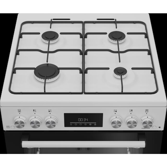 BEKO EDG6231W 60cm Gas Double Oven Cooker