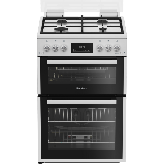 BLOMBERG GGRN655W 60cm Double Oven Gas Cooker