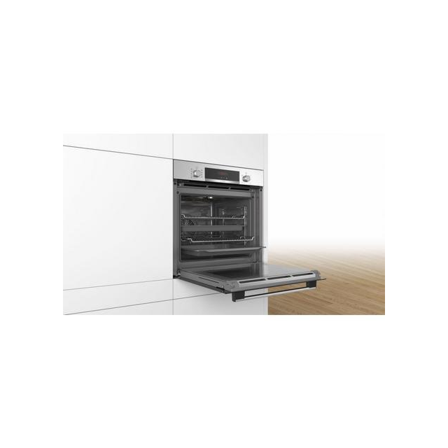Bosch HBS573BS0B 59.4cm Built In Electric Single Oven with 3D Hot Air - Stainless Steel