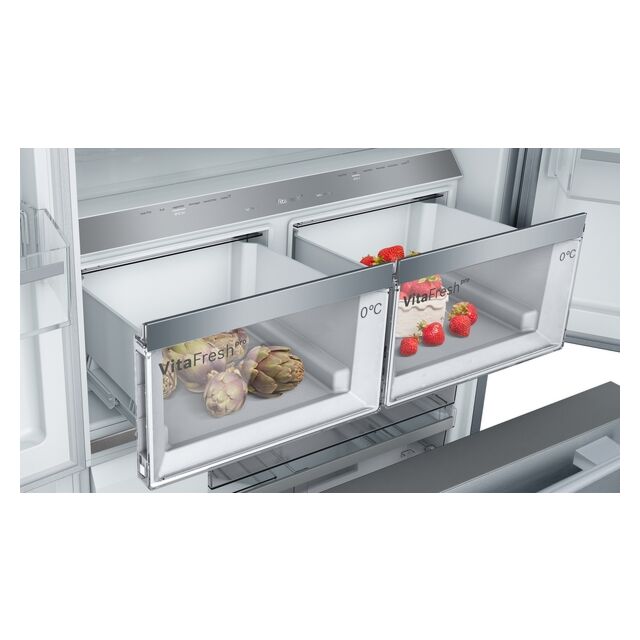 BOSCH KFF96PIEP Multi Door American Fridge Freezer Stainless Steel