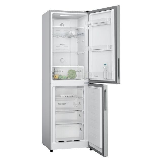 BOSCH KGN27NLEAG 55cm Silver Fridge Freezer