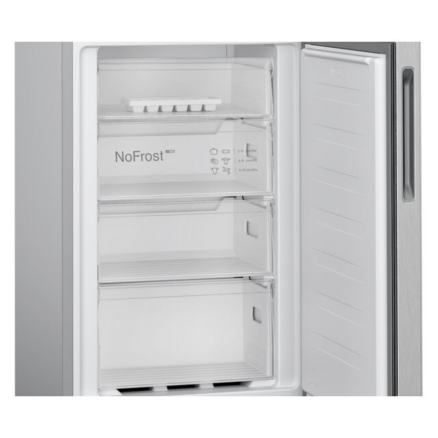 BOSCH KGN27NLEAG 55cm Silver Fridge Freezer