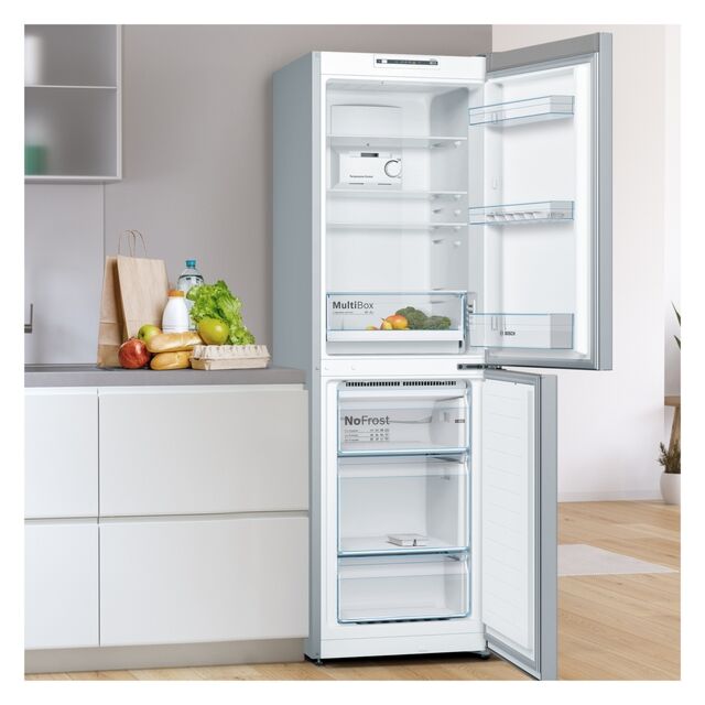 BOSCH KGN34NLEAG 60cm Fridge Freezer in Silver