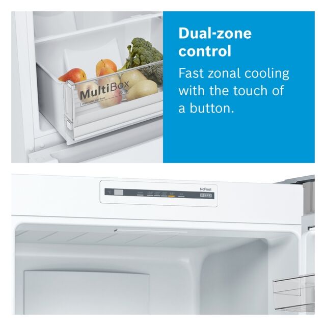 BOSCH KGN34NLEAG 60cm Fridge Freezer in Silver