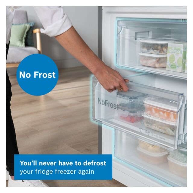 BOSCH KGN362LDFG 60cm Fridge Freezer Inox Look