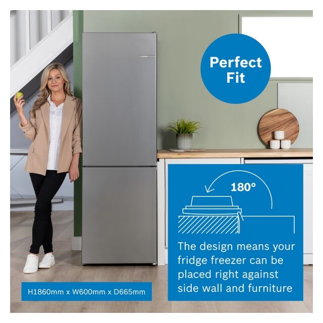 BOSCH KGN362LDFG 60cm Fridge Freezer Inox Look