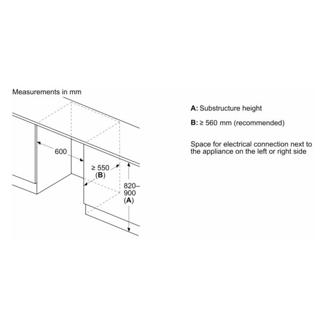 BOSCH KUR21VFE0G Built Under Fridge