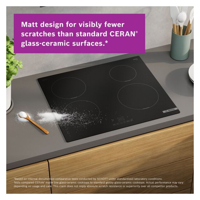 BOSCH PIE61ABB5E 60cm Induction Hob Matt Black