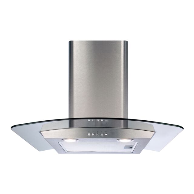 CDA ECP62SS Curved glass extractor, Ducted/re-circulating, LED lights