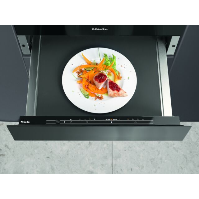 MIELE ESW7010 14cm Warming Drawer Obsidian Black
