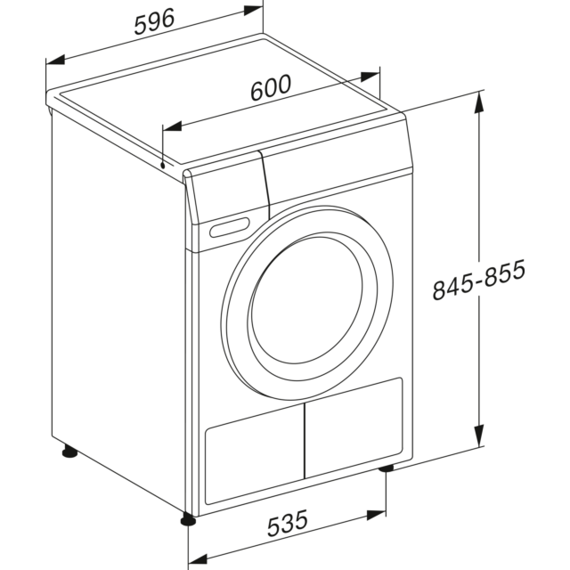 MIELE TEA525WP 8kg Heat Pump Tumble Dryer