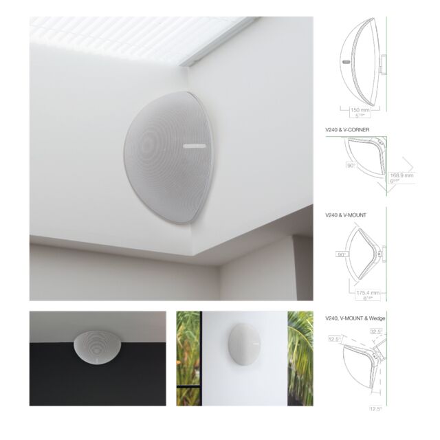 MONITOR AUDIO VECTA V240 WHITE Speaker Compact And Versatile Architectural weather Speaker