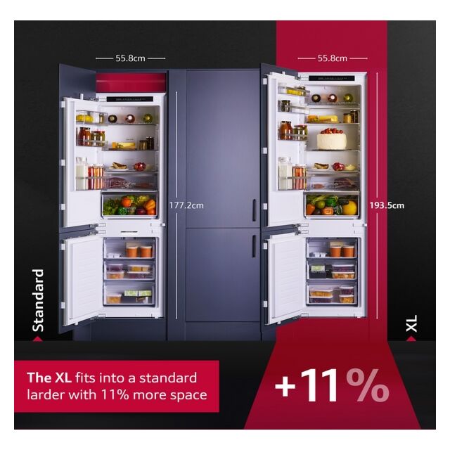 NEFF KI7962FD0G 194cm High Integrated Fridge Freezer Fixed Door