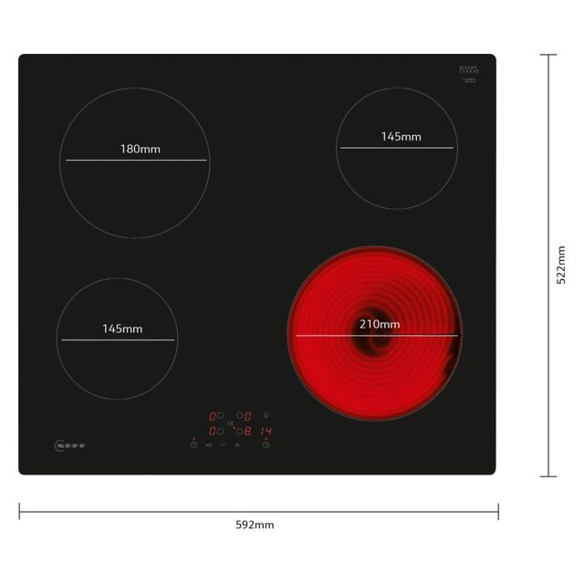 NEFF T16NBE1L 60cm Touch Control Ceramic Hob