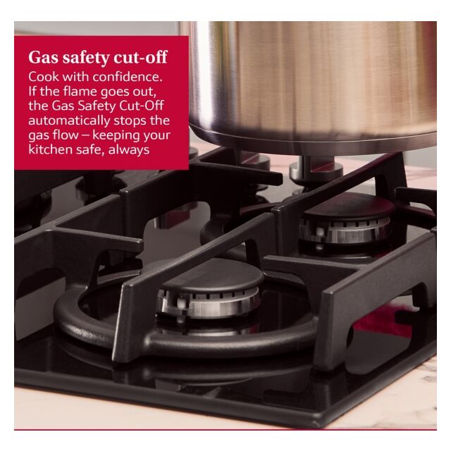 NEFF T27PIQ4S0 75cm Gas Hob 5 Burner Black Glass