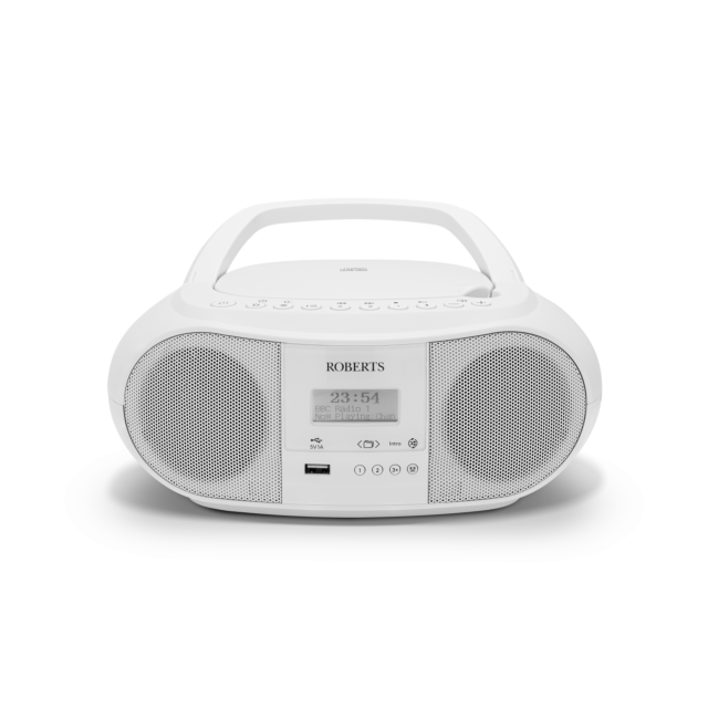 Roberts ZOOMBOX4W DAB+/FM CD Bluetooth Boombox White