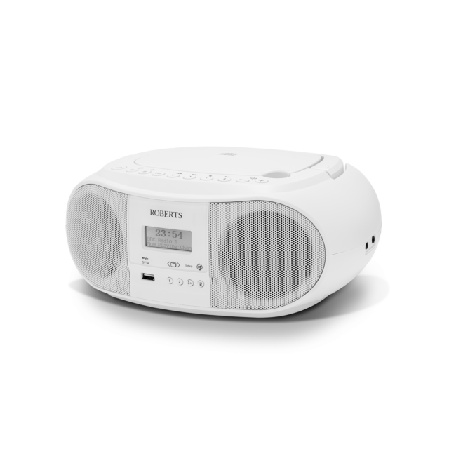 Roberts ZOOMBOX4W DAB+/FM CD Bluetooth Boombox White
