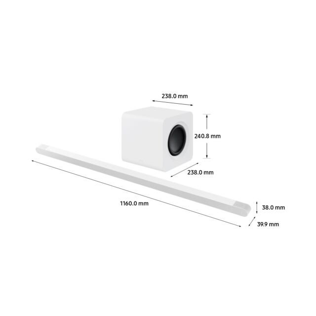 Samsung HW_S801BXU 3.1.2ch Soundbar & Subwoofer - White