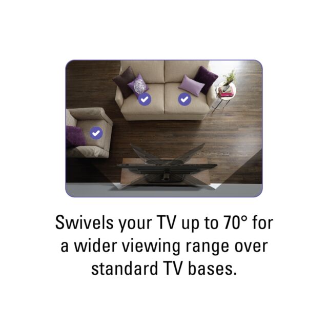 SANUS FTVS1-B2 TV Pedestal Swivel Stand For 32-65 Inch upto 27Kg