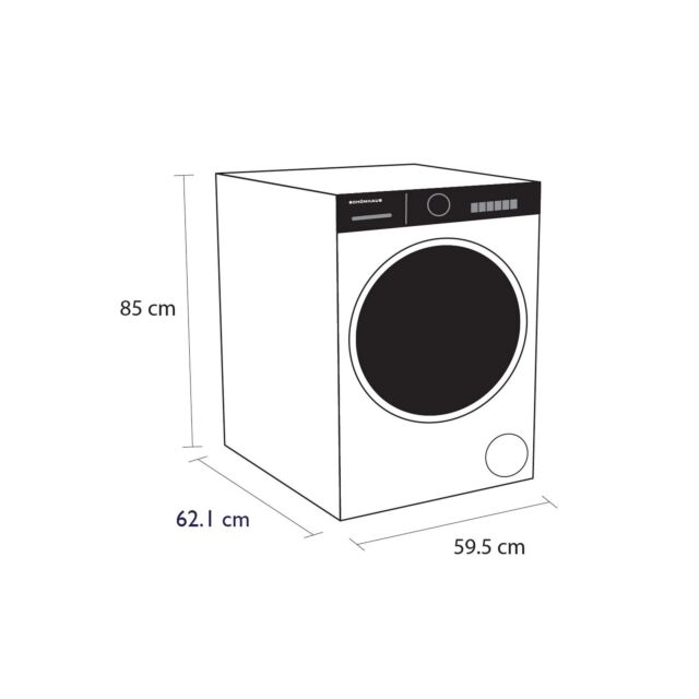 Schonhaus TDSHF018A3W 8kg Heat Pump Tumble Dryer