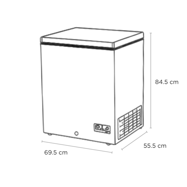 SENSIS RFCHT01F137EW 69.5cm Chest Freezer