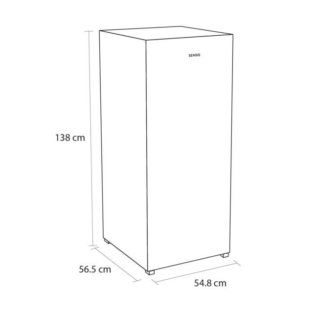 SENSIS RFTLF01Z54EW 138cm Tall Low Frost Freezer