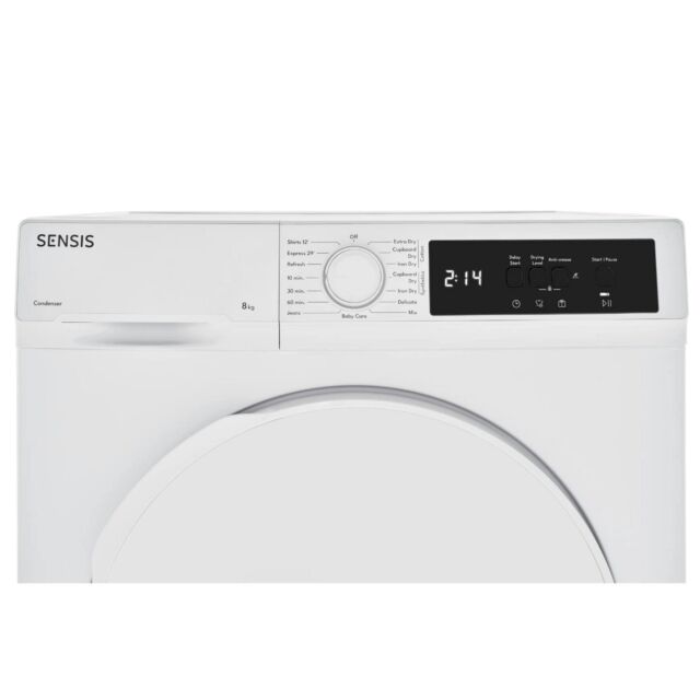 SENSIS TDCF018BW 8kg Tumble Dryer