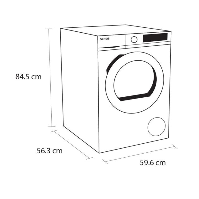 Sensis TDHF018A2W 8kg Heat Pump Tumble Dryer
