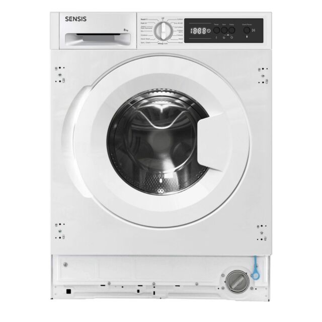 Sensis WMBI01814AW 8kg 1400rpm Integrated Washing Machine White