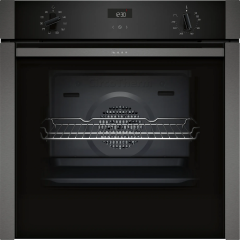 Neff B3ACE4HG0B 59.4Cm Built In Electric Single Oven - Black With Graphite Trim
